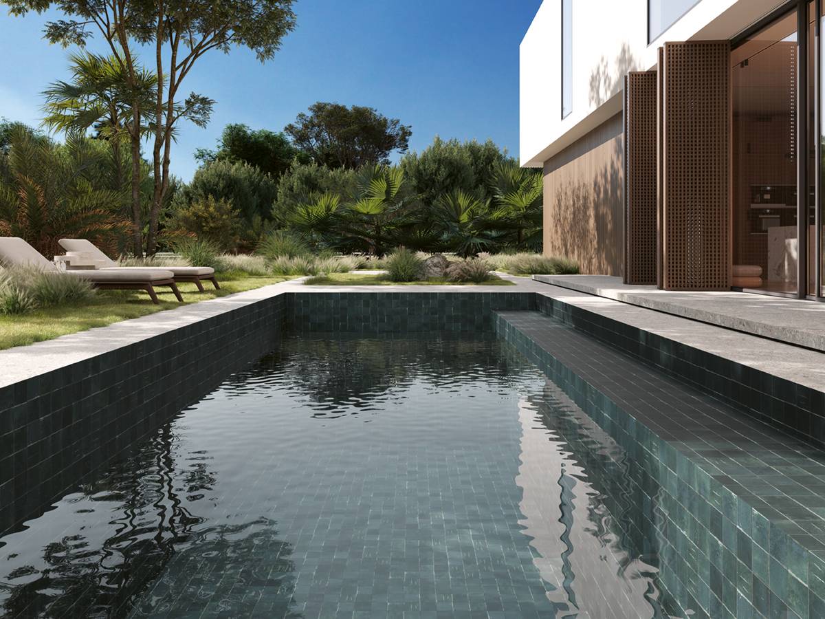 Carrelage Piscine Petit Format 10x10 cm en Grès Cérame Émaillé - à Uzès dans le Gard