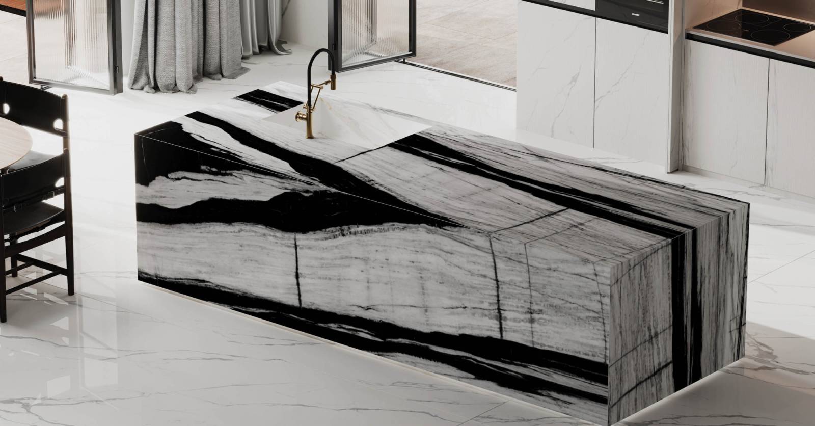 Carrelage grand format 160x320cm intérieur et extérieur - Uzès dans le Gard
