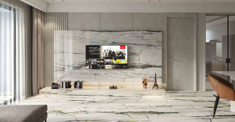 Carrelage grand format 160x320cm intérieur et extérieur - Uzès dans le Gard
