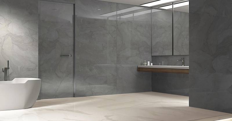 Carrelage grand format XXL / grande taille pour pièce d'intérieur à Uzès dans le Gard