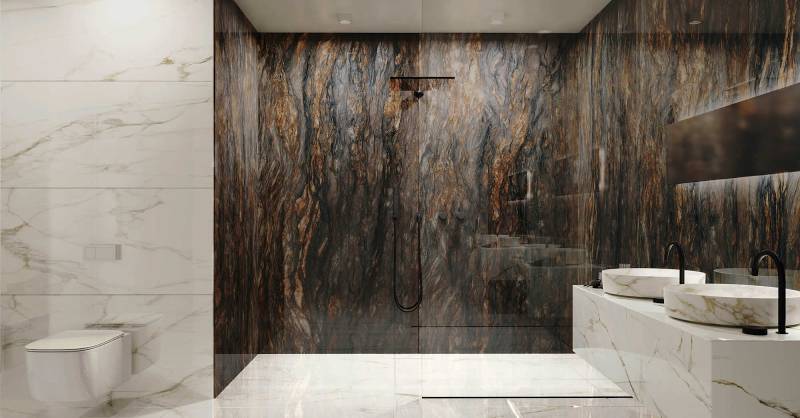 Carrelage de salle de bain effet marbre pour intérieur extraordinaire à Nîmes