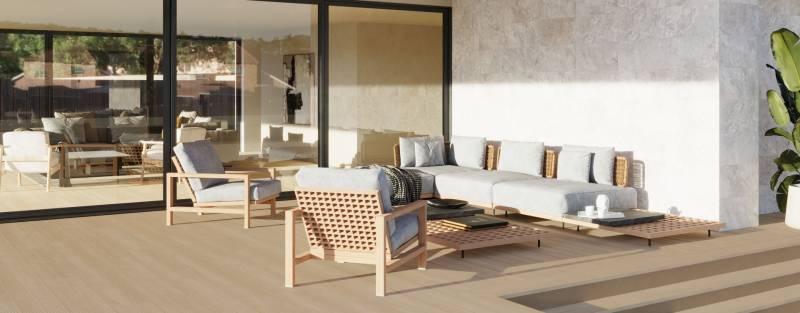 Carrelage de terrasse avec une imitation bois - UZES dans le Gard