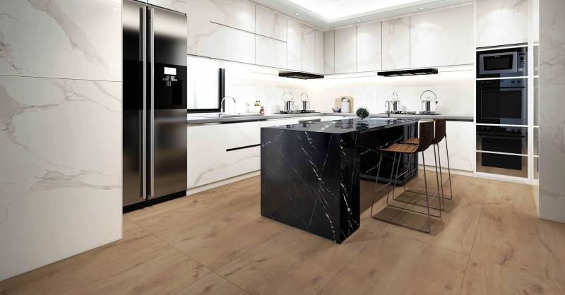 Carrelage de cuisine effet bois pour habiller vos sols et murs à Uzès dans le Gard