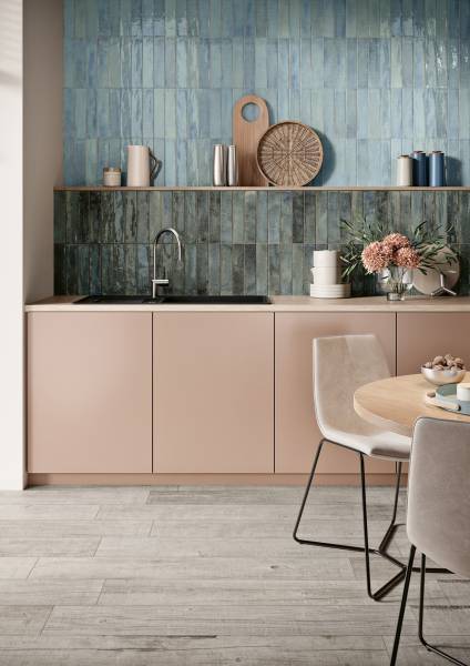 Crédence de cuisine imitation zellige - Uzès dans le Gard