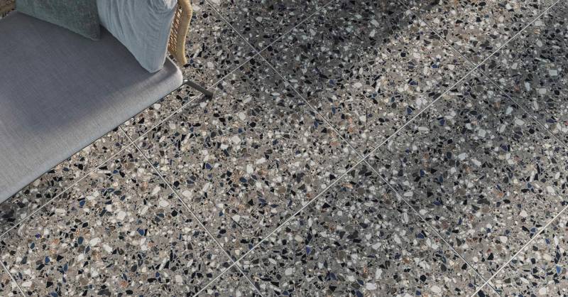 Carrelage effet terrazzo mur et sol design - Alès proche d'Uzès dans le Gard