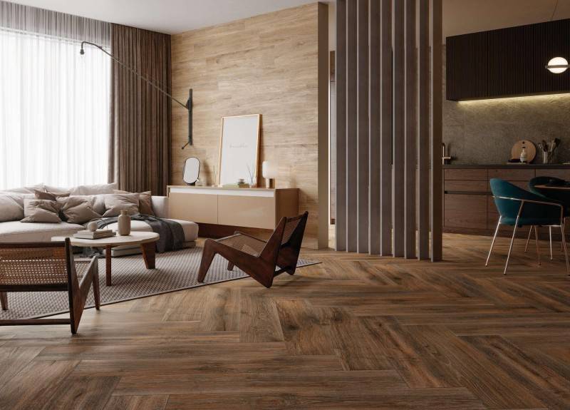 Carrelage de cuisine effet bois pour habiller vos sols et murs à Uzès dans le Gard