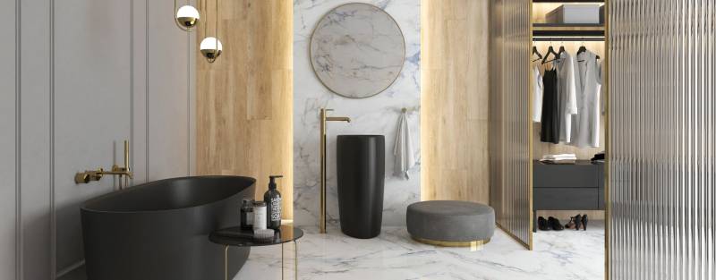 Carrelage de salle de bain effet marbre pour intérieur extraordinaire à Nîmes