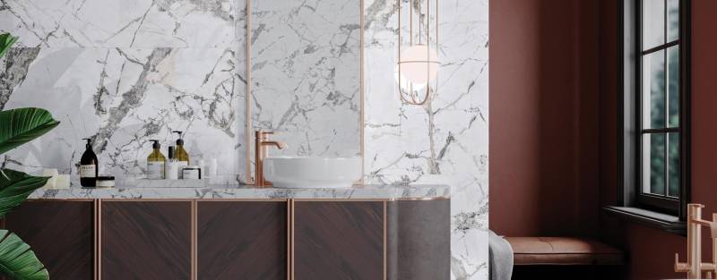Carrelage de salle de bain effet marbre pour intérieur extraordinaire à Nîmes
