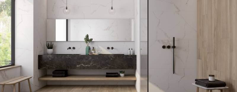 Carrelage de salle de bain effet marbre pour intérieur extraordinaire à Nîmes