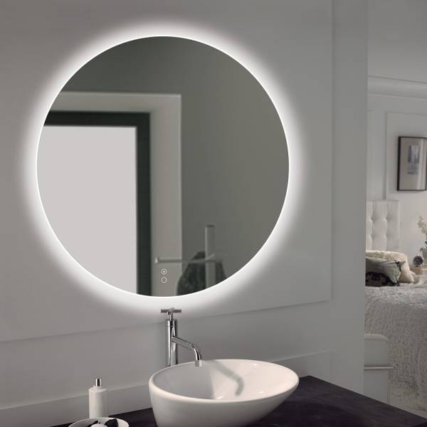 miroir rond lumineux